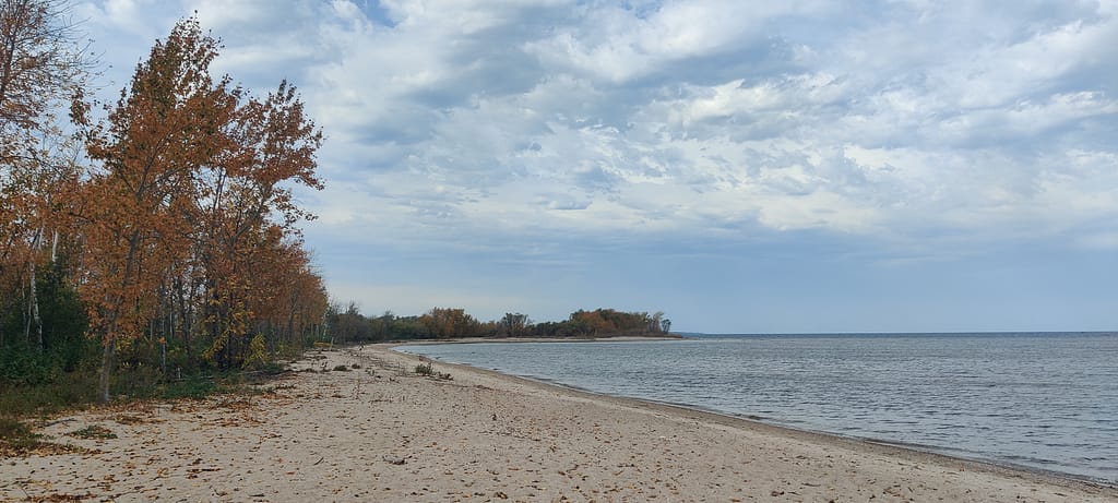 Beach at Zippel Bay State Park