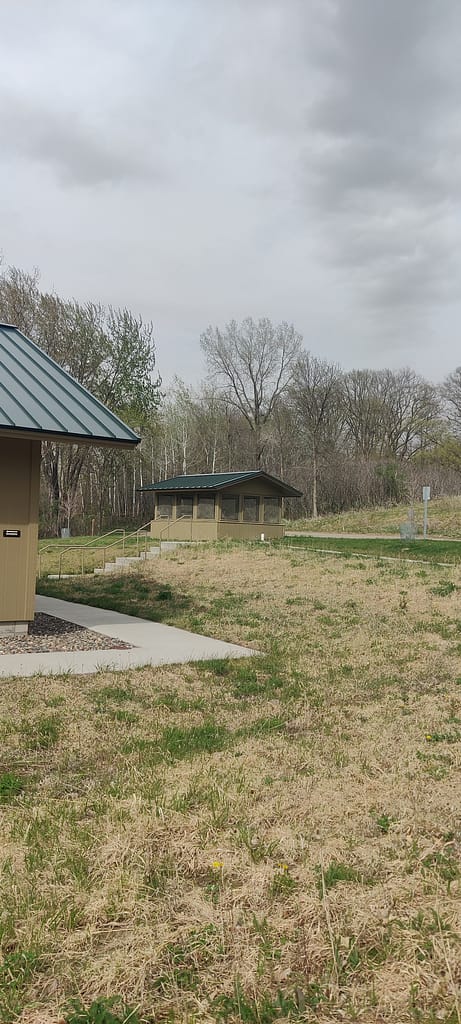 Fish cleaning house near the modern restroom and shower building at Maplewood State Park in Pelican Rapids, MN