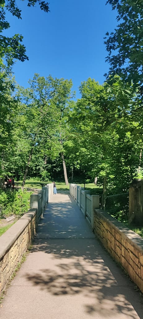Bridge near the waterfalls at Minneopa State Park in Mankato, MN