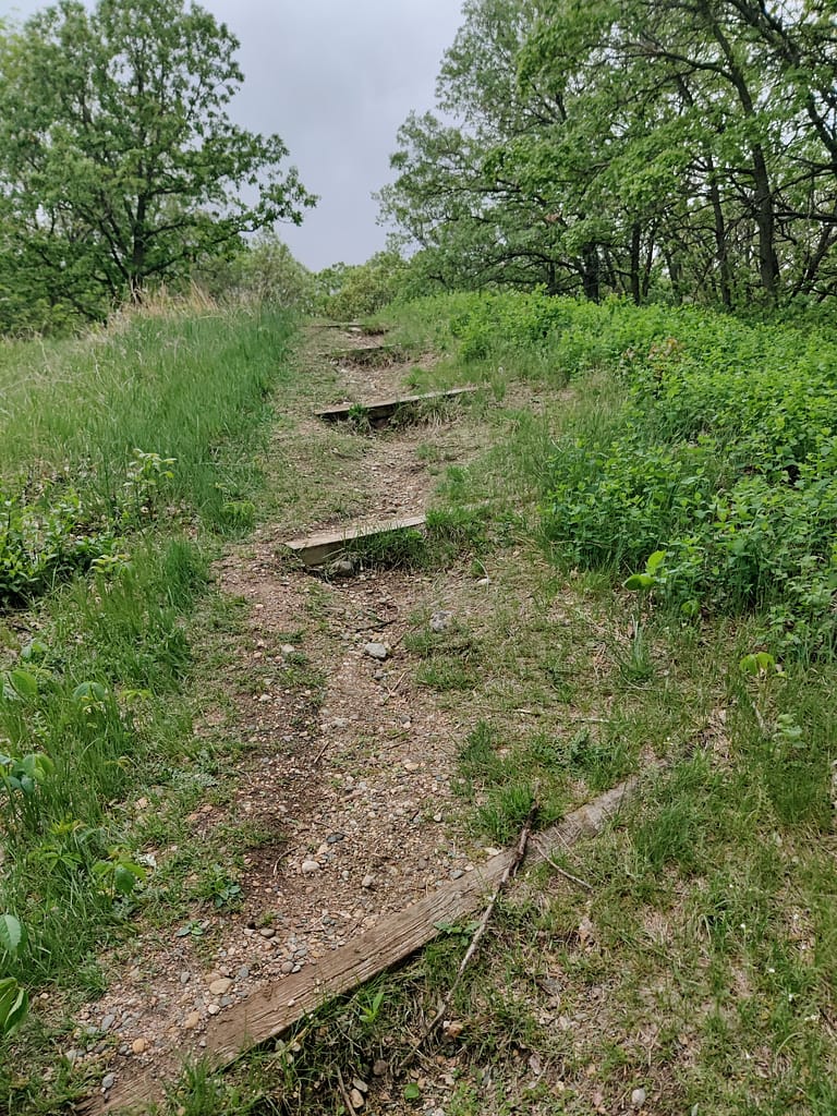 Incline on the High Peak Trail at Glacial Lakes State Park in Starbuck, MN
