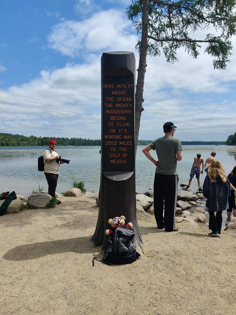 Cardybear at the Mississippi Headwaters at Itasca State Park in Park Rapids, MN