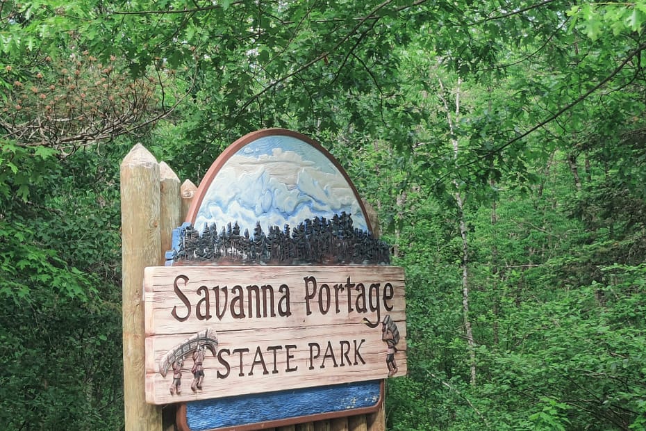 Sign that reads Savannah Portage State Park