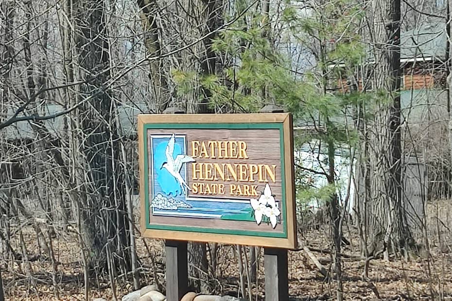 Sign that reads Father Hennepin State Park