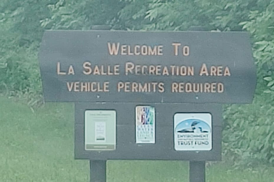 Sign for La Salle State Recreation Area in Solway, MN